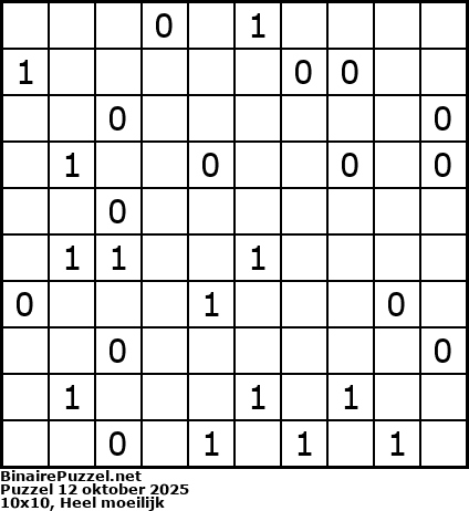 Binaire Puzzel