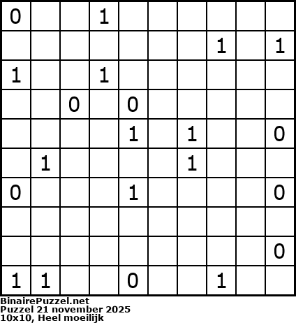 Binaire Puzzel