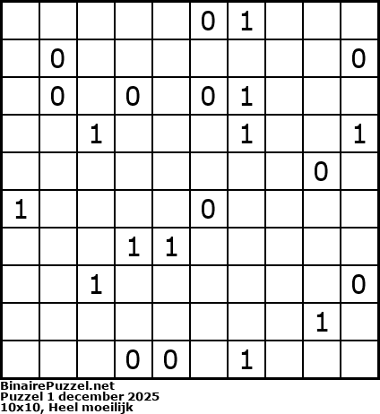 Binaire Puzzel
