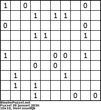 Binaire Puzzel