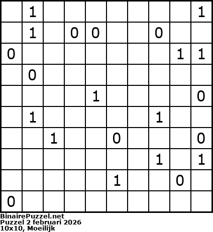 Binaire Puzzel