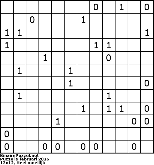 Binaire Puzzel