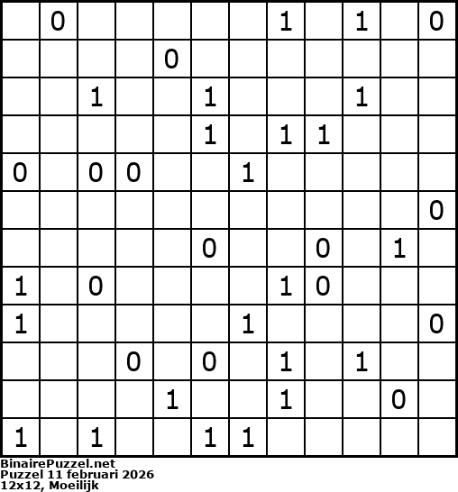 Binaire Puzzel