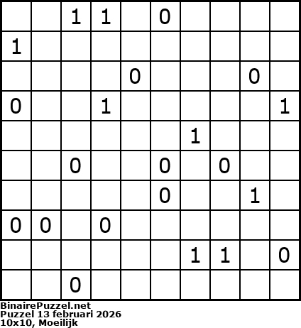 Binaire Puzzel