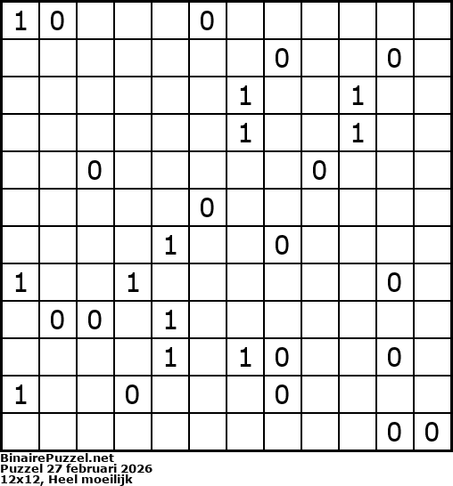 Binaire Puzzel