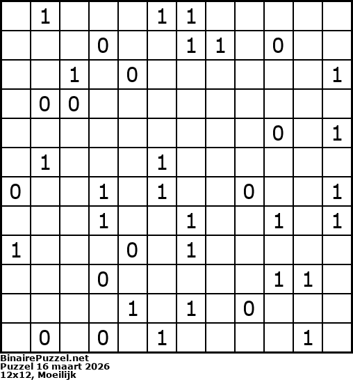 Binaire Puzzel
