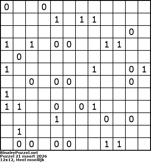 Binaire Puzzel