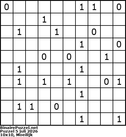 Binaire Puzzel