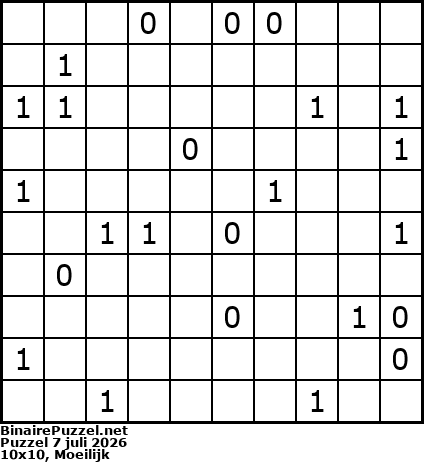 Binaire Puzzel
