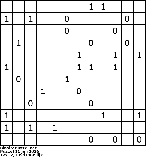 Binaire Puzzel