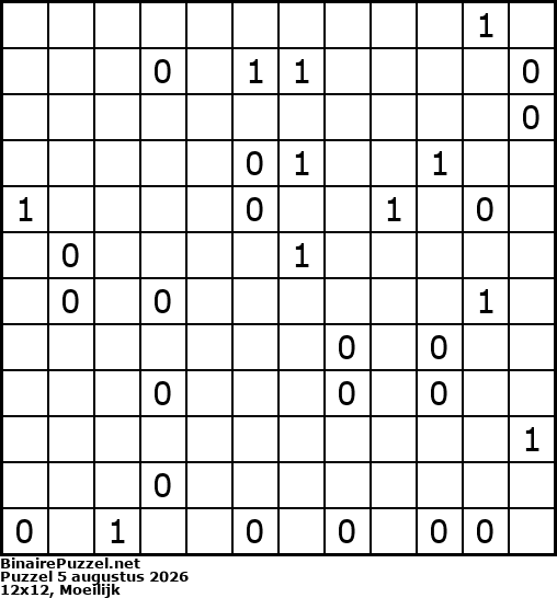 Binaire Puzzel