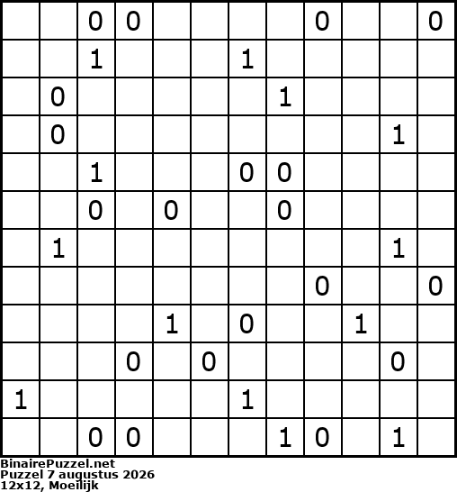 Binaire Puzzel