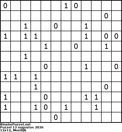 Binaire Puzzel