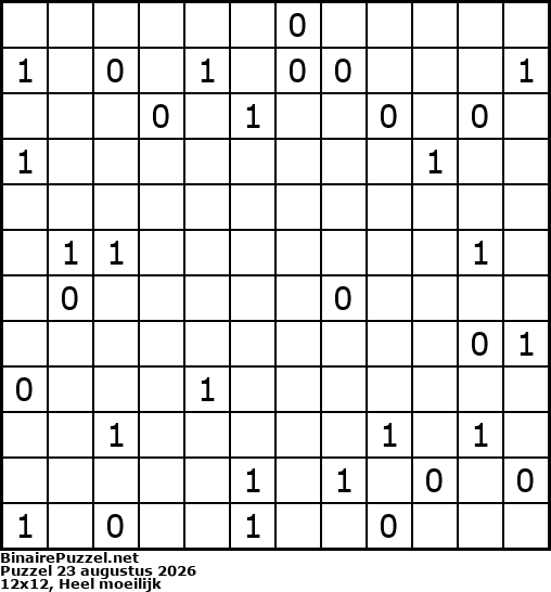 Binaire Puzzel