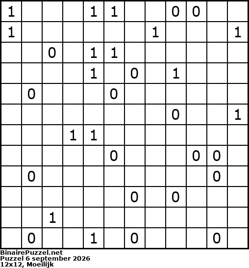 Binaire Puzzel
