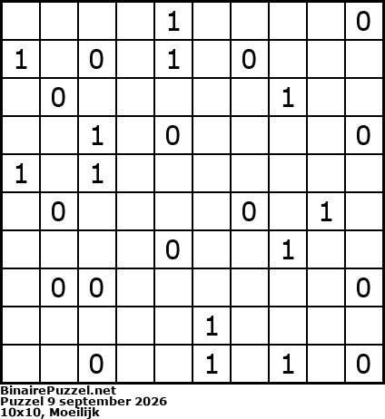 Binaire Puzzel