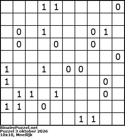 Binaire Puzzel