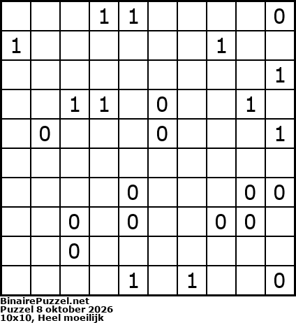 Binaire Puzzel