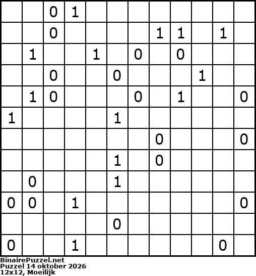 Binaire Puzzel