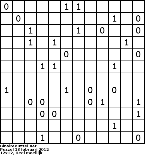 Binaire Puzzel