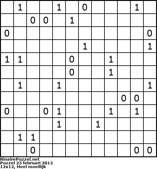 Binaire Puzzel