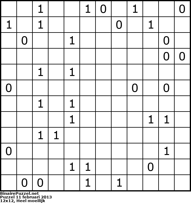 Binaire Puzzel