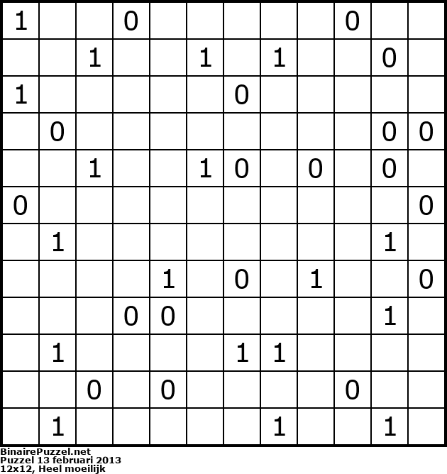 Binaire Puzzel