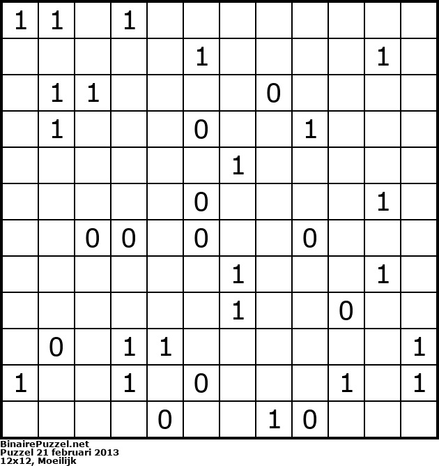 Binaire Puzzel