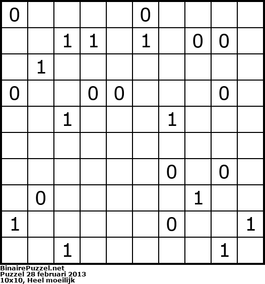Binaire Puzzel