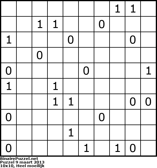 Binaire Puzzel