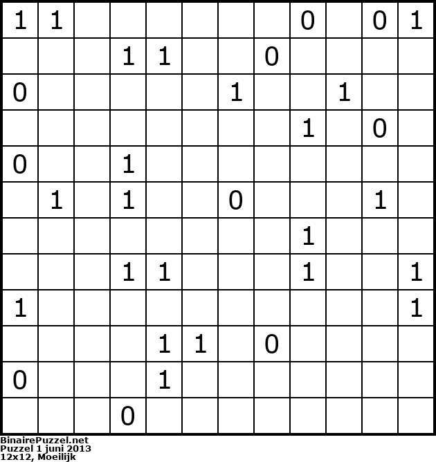 Binaire Puzzel
