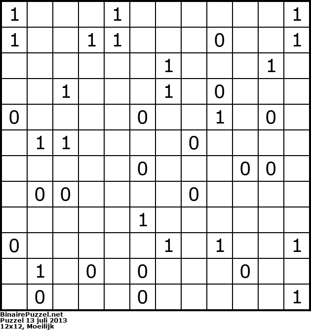 Binaire Puzzel