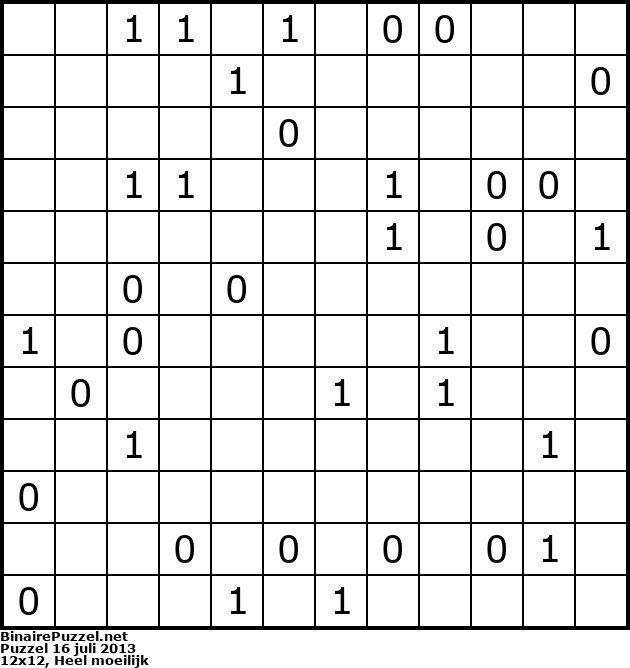 Binaire Puzzel