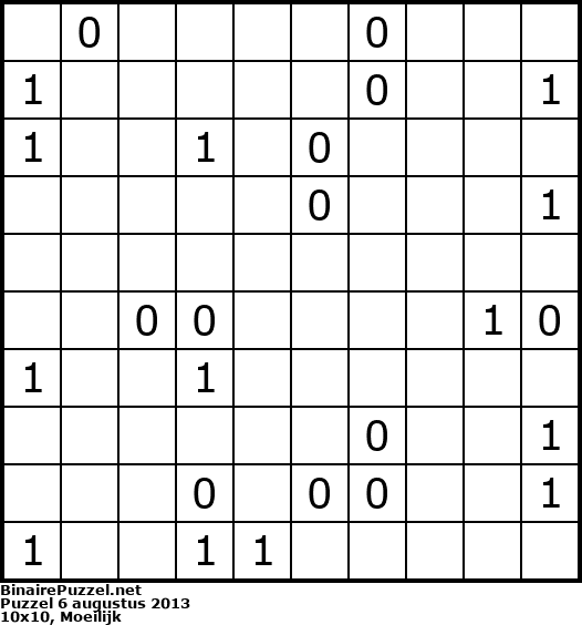 Binaire Puzzel