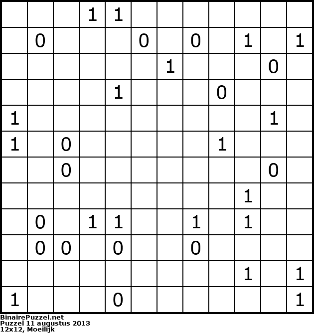 Binaire Puzzel