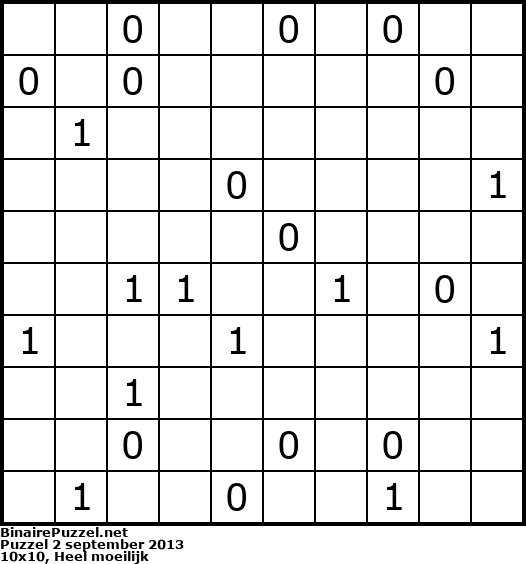 Binaire Puzzel