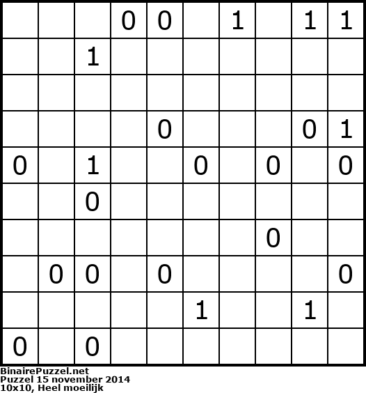 Binaire Puzzel