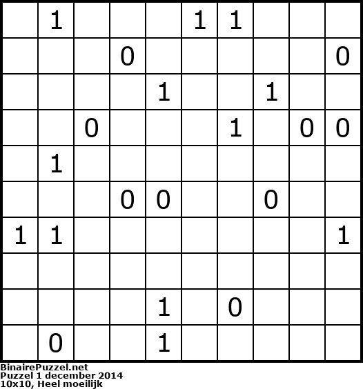 Binaire Puzzel