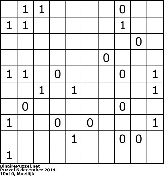 Binaire Puzzel