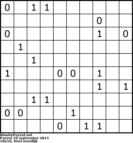Binaire Puzzel