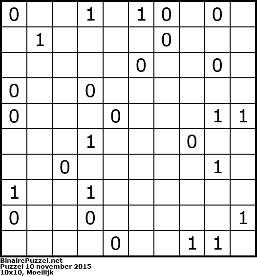 Binaire Puzzel