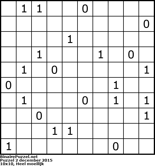 Binaire Puzzel