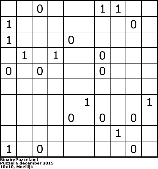 Binaire Puzzel