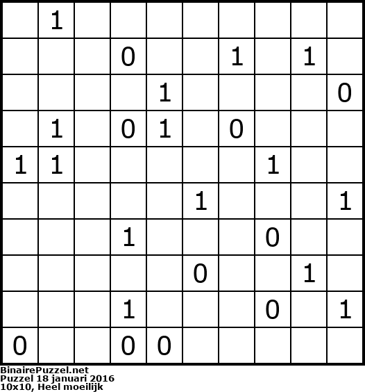Binaire Puzzel