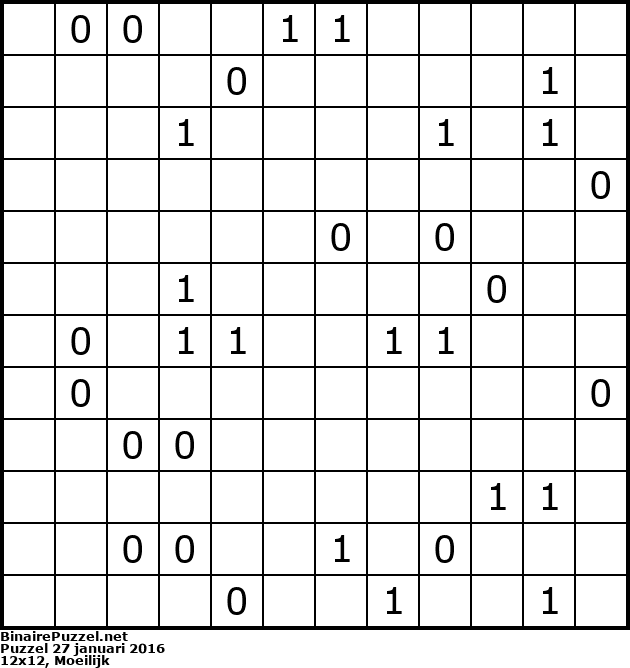 Binaire Puzzel