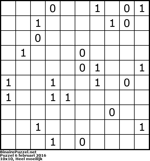 Binaire Puzzel