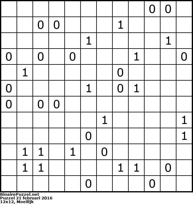 Binaire Puzzel