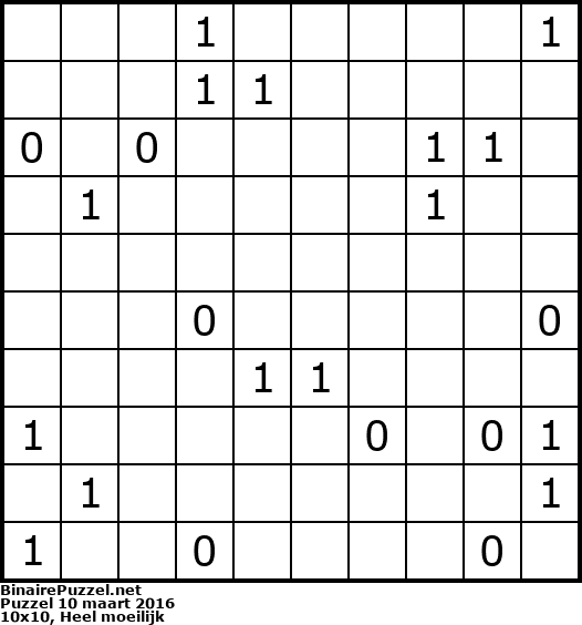 Binaire Puzzel
