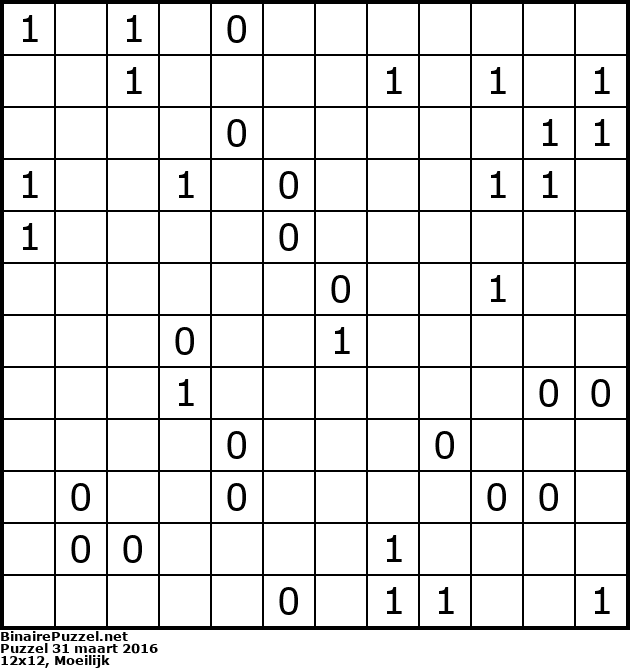 Binaire Puzzel