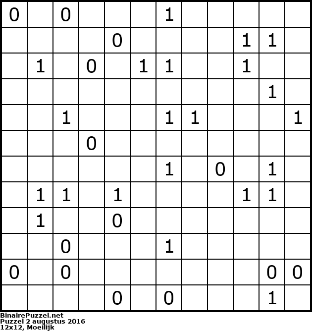 Binaire Puzzel